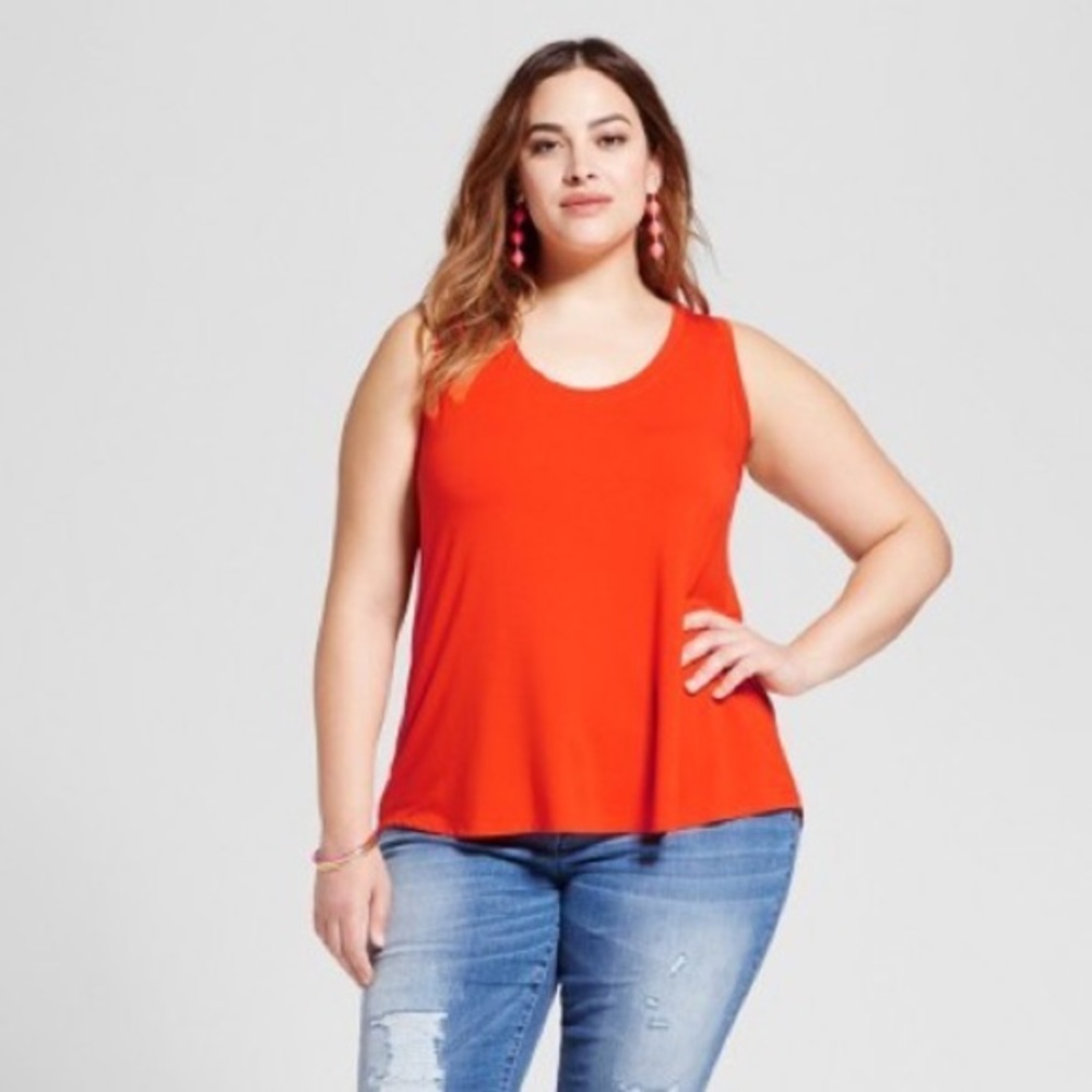 Ava and Viv Orange tank top 3x